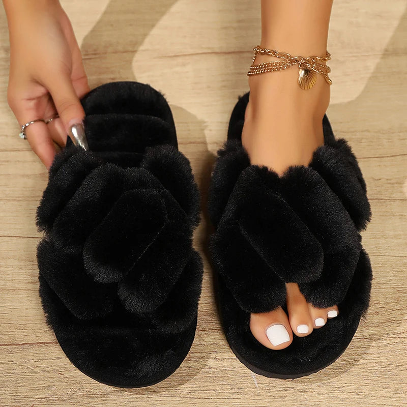 Fashionable Fluffy Flip Flops