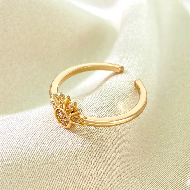 Adjustable Sun and Moon Overlapping Ring