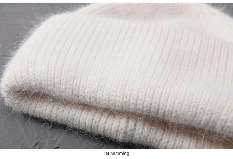 Cashmere Three Fold Knitted Beanie