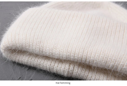 Cashmere Three Fold Knitted Beanie