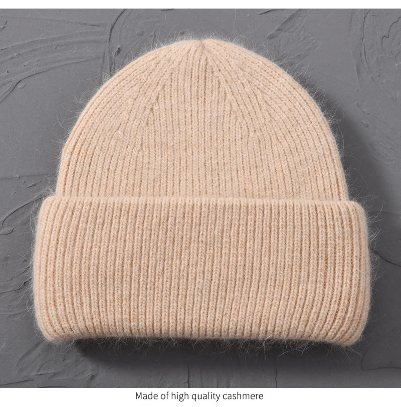 Cashmere Three Fold Knitted Beanie