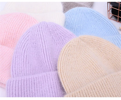 Cashmere Three Fold Knitted Beanie