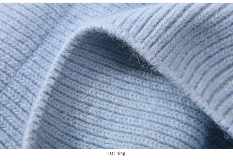 Cashmere Three Fold Knitted Beanie