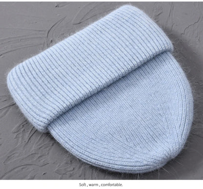 Cashmere Three Fold Knitted Beanie