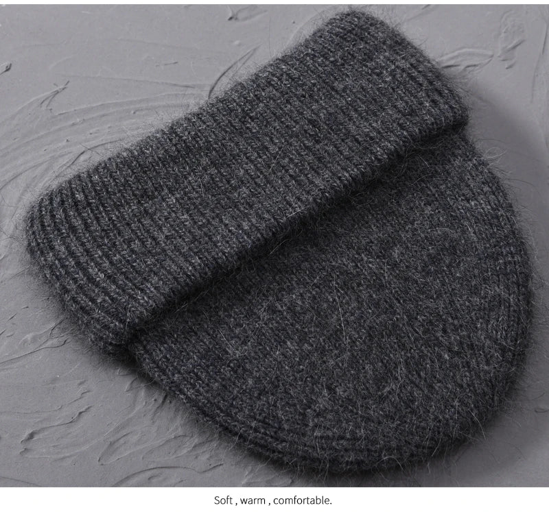 Cashmere Three Fold Knitted Beanie