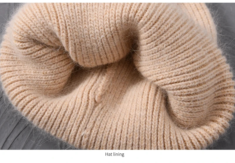 Cashmere Three Fold Knitted Beanie