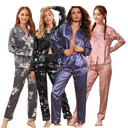 Long Sleeve Satin Pajamas