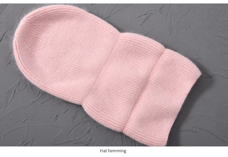 Cashmere Three Fold Knitted Beanie