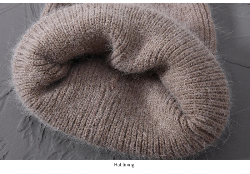 Cashmere Three Fold Knitted Beanie
