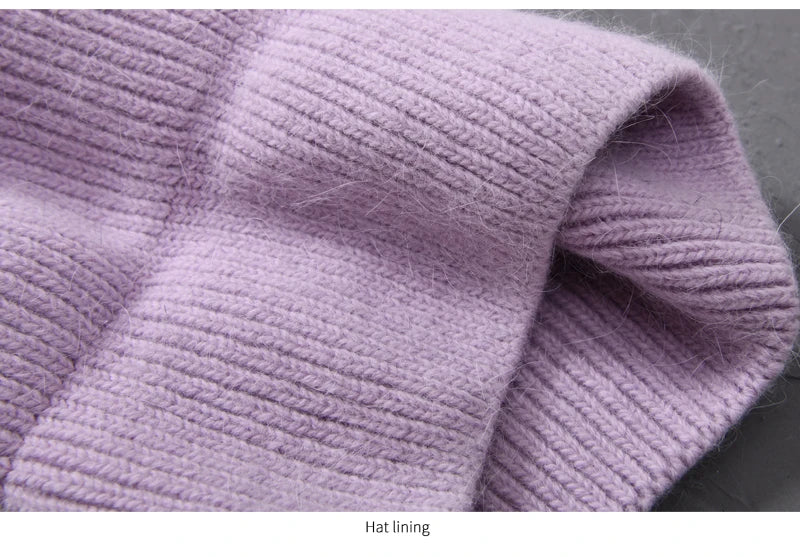 Cashmere Three Fold Knitted Beanie