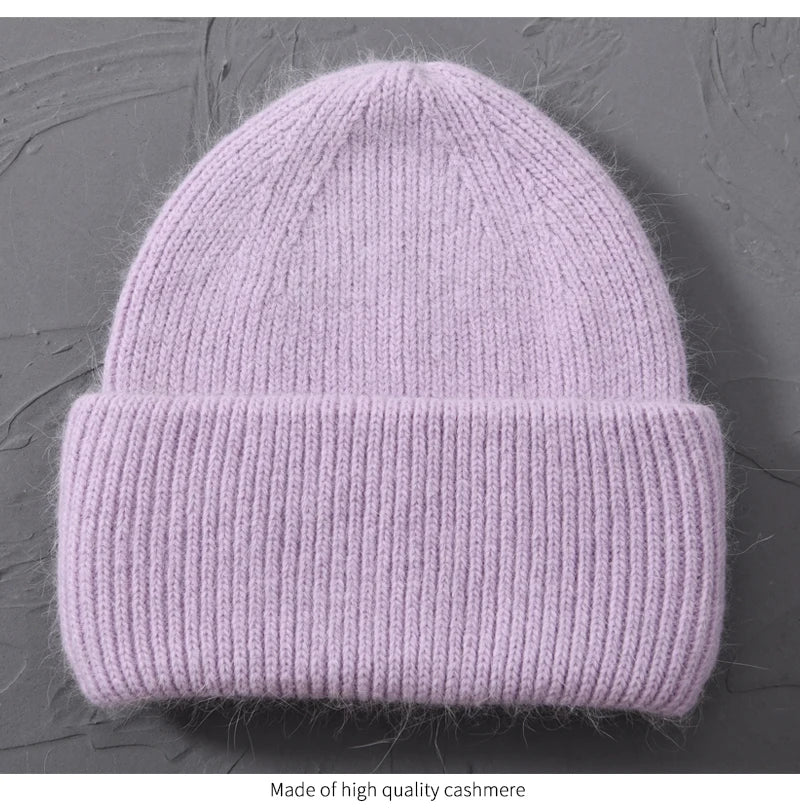 Cashmere Three Fold Knitted Beanie