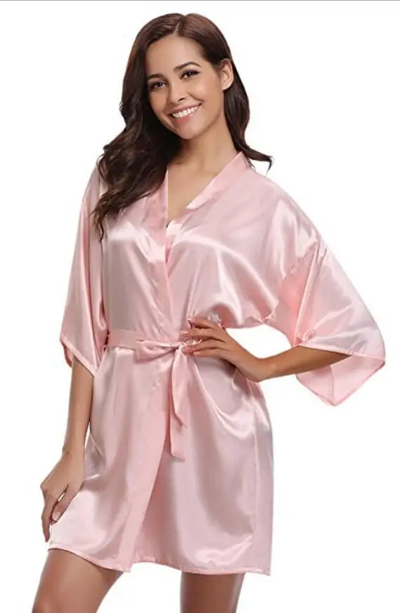 Crimson Luxury Silk Bathrobe