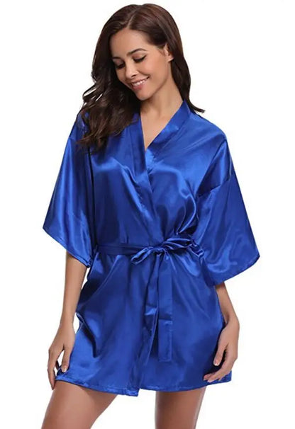 Midnight Luxury Silk Bathrobe