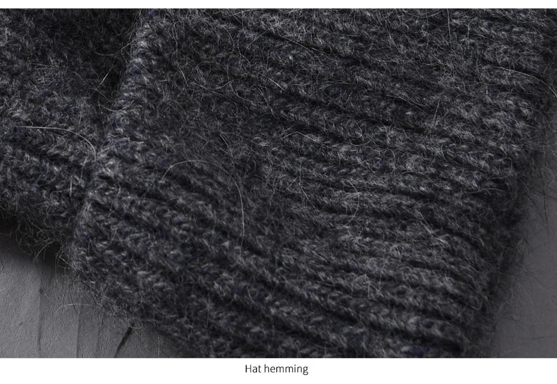 Cashmere Three Fold Knitted Beanie