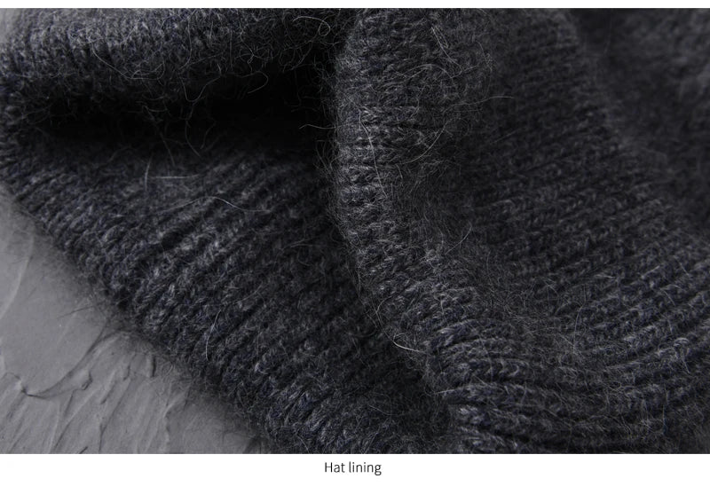 Cashmere Three Fold Knitted Beanie