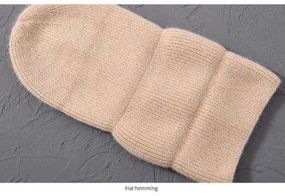 Cashmere Three Fold Knitted Beanie