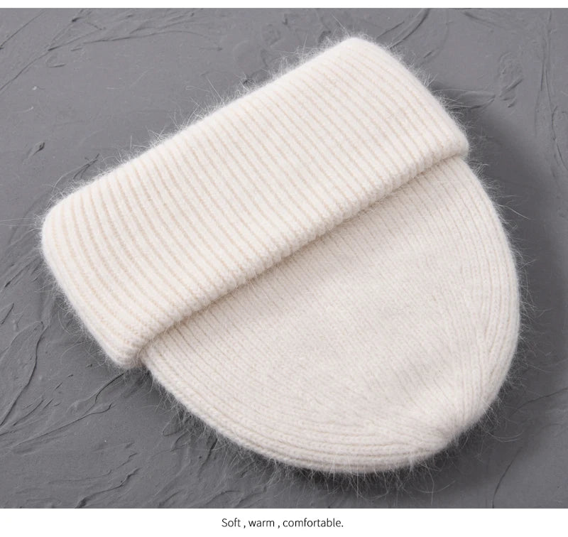 Cashmere Three Fold Knitted Beanie