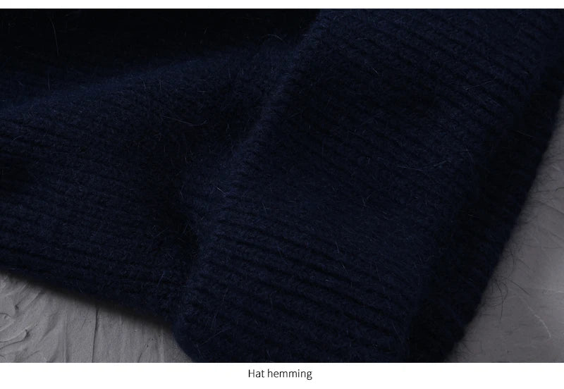 Cashmere Three Fold Knitted Beanie
