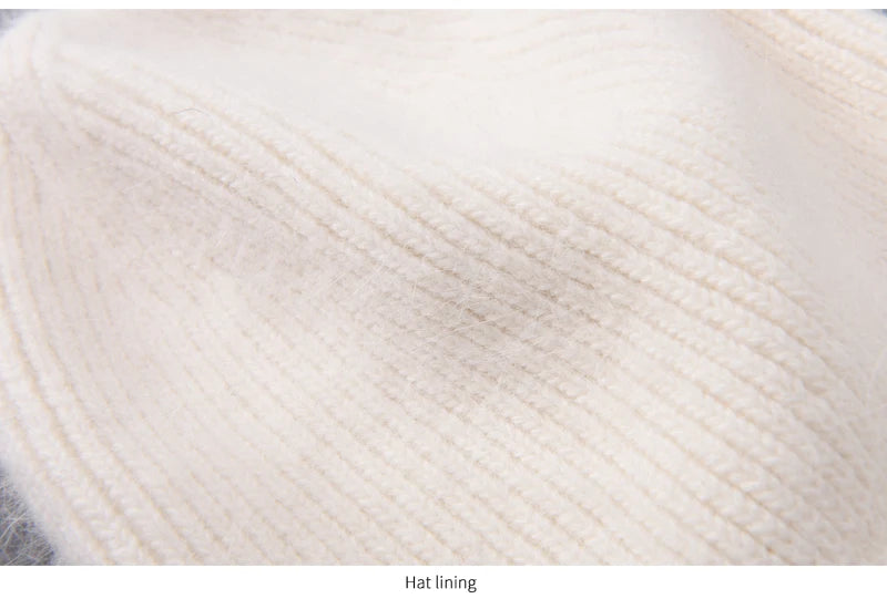 Cashmere Three Fold Knitted Beanie