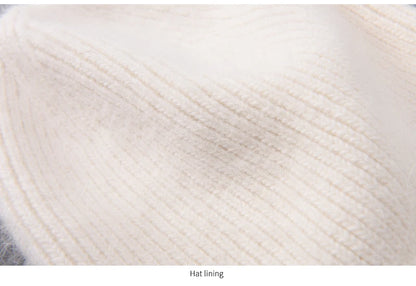 Cashmere Three Fold Knitted Beanie