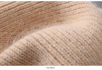 Cashmere Three Fold Knitted Beanie