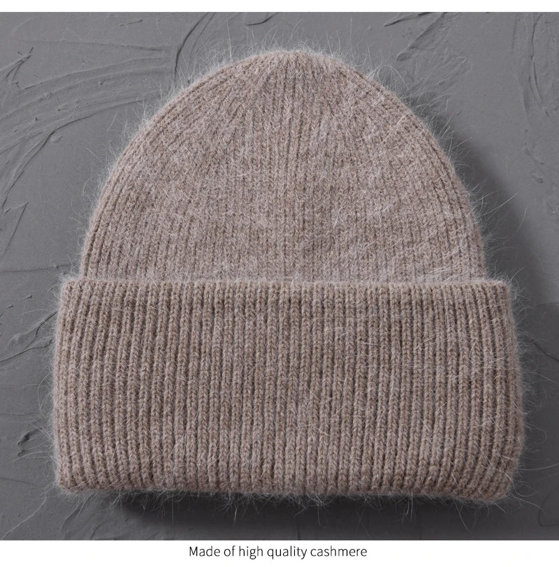 Cashmere Three Fold Knitted Beanie