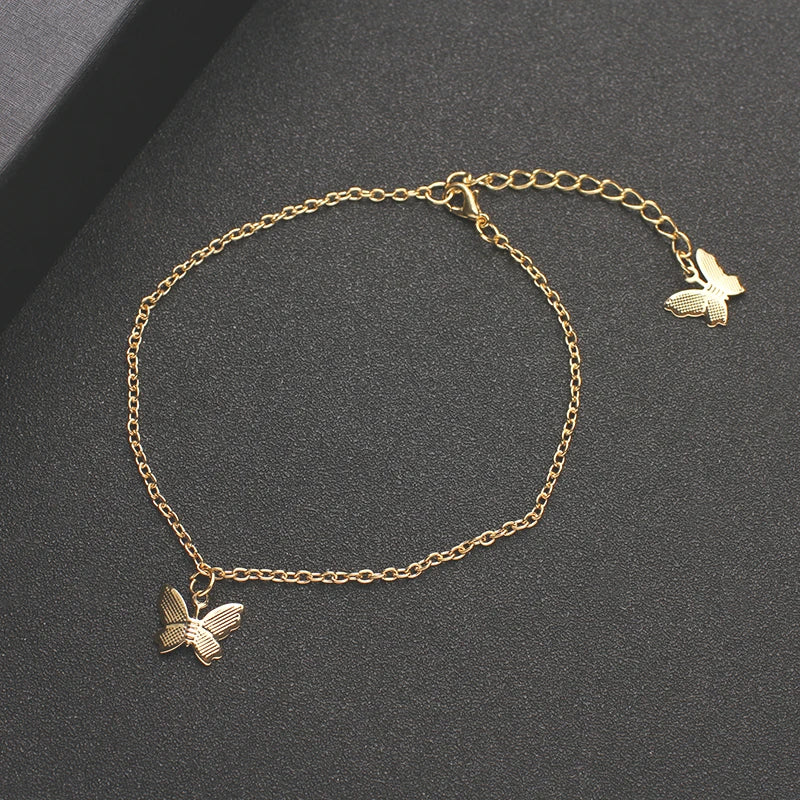 Crystal Butterfly Anklet
