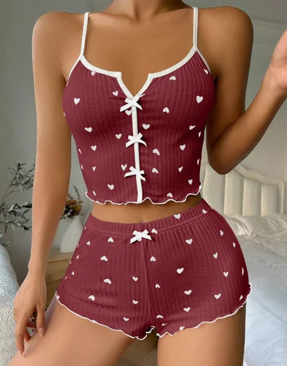 Strapped Camisole 2 Piece Set