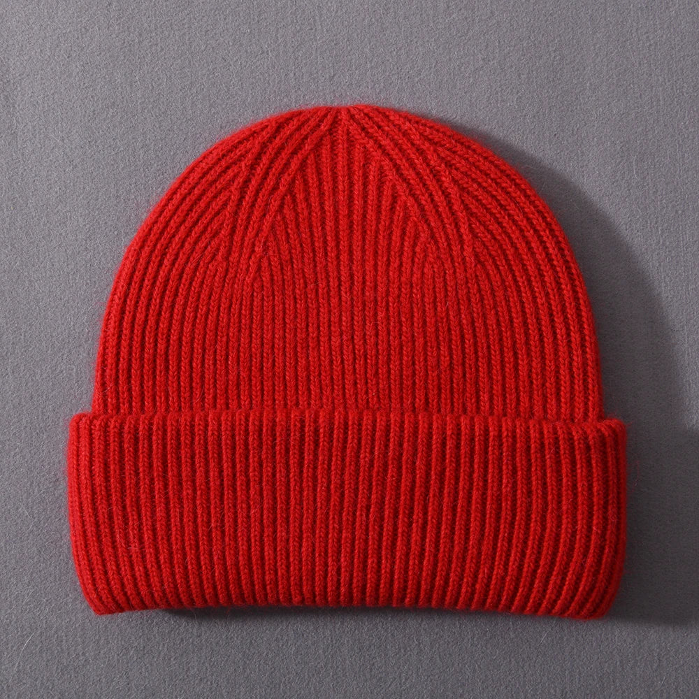 Cashmere Three Fold Knitted Beanie
