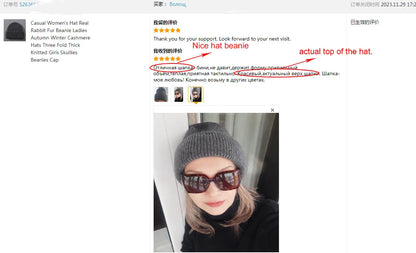 Cashmere Three Fold Knitted Beanie