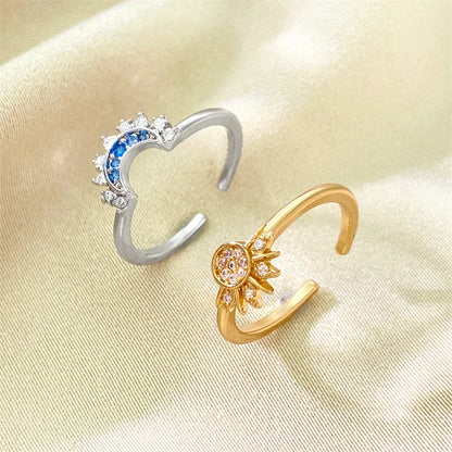 Adjustable Sun and Moon Overlapping Ring