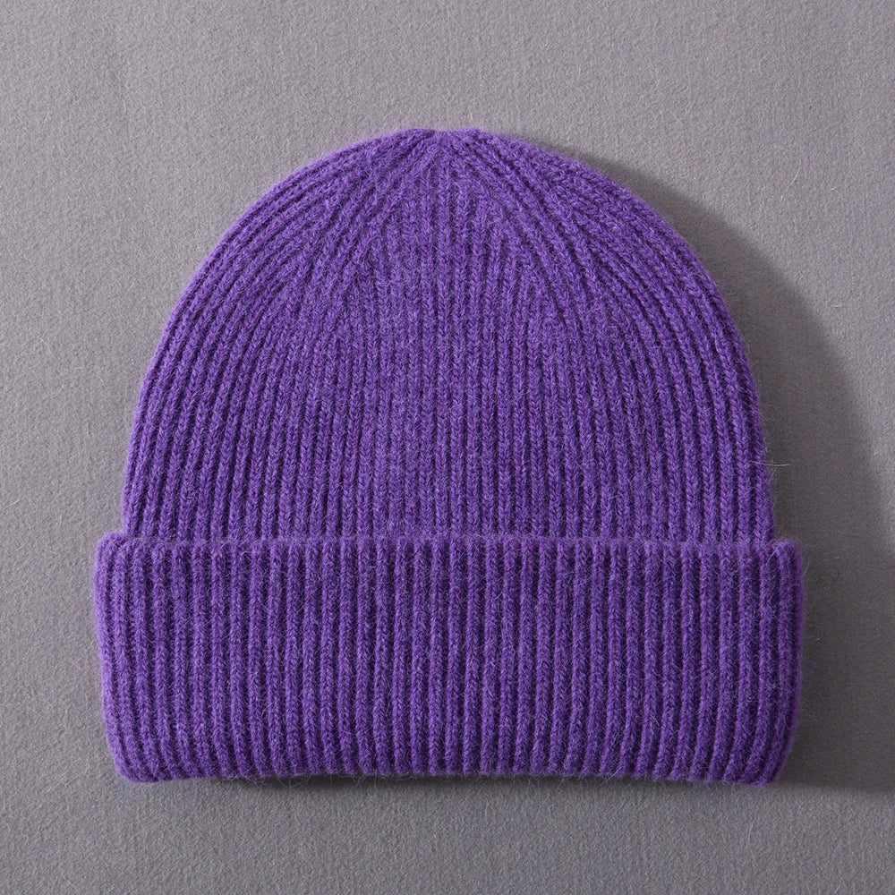 Cashmere Three Fold Knitted Beanie