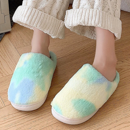 Tie Dye Gradient Plush Slippers