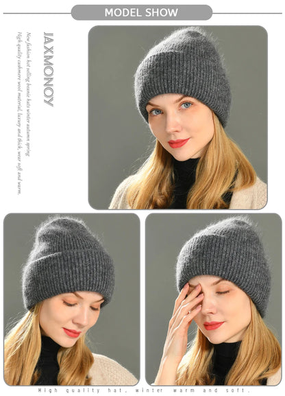 Cashmere Three Fold Knitted Beanie