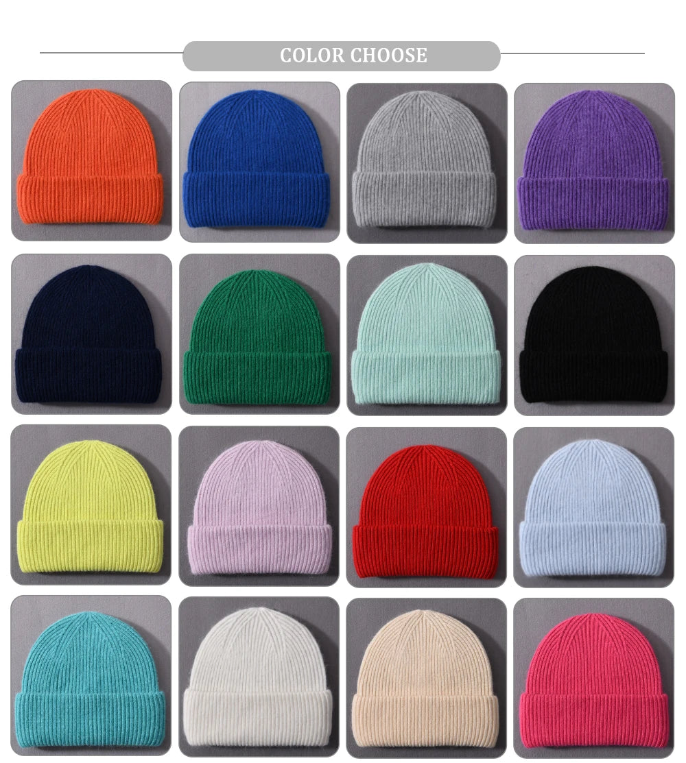 Cashmere Three Fold Knitted Beanie