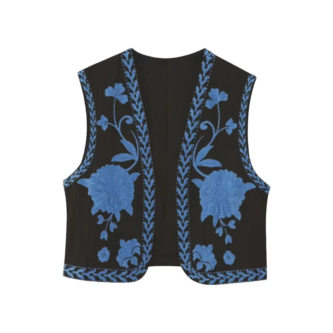 Vintage Floral Embroidered Vest