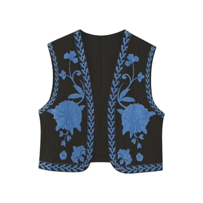 Vintage Floral Embroidered Vest