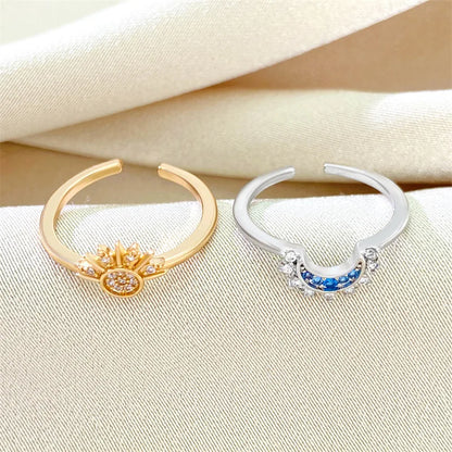 Adjustable Sun and Moon Overlapping Ring