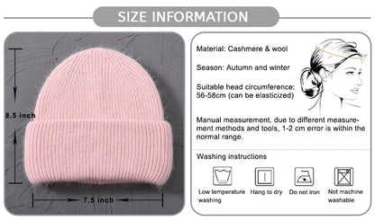 Cashmere Three Fold Knitted Beanie