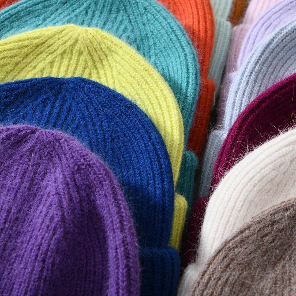 Cashmere Three Fold Knitted Beanie