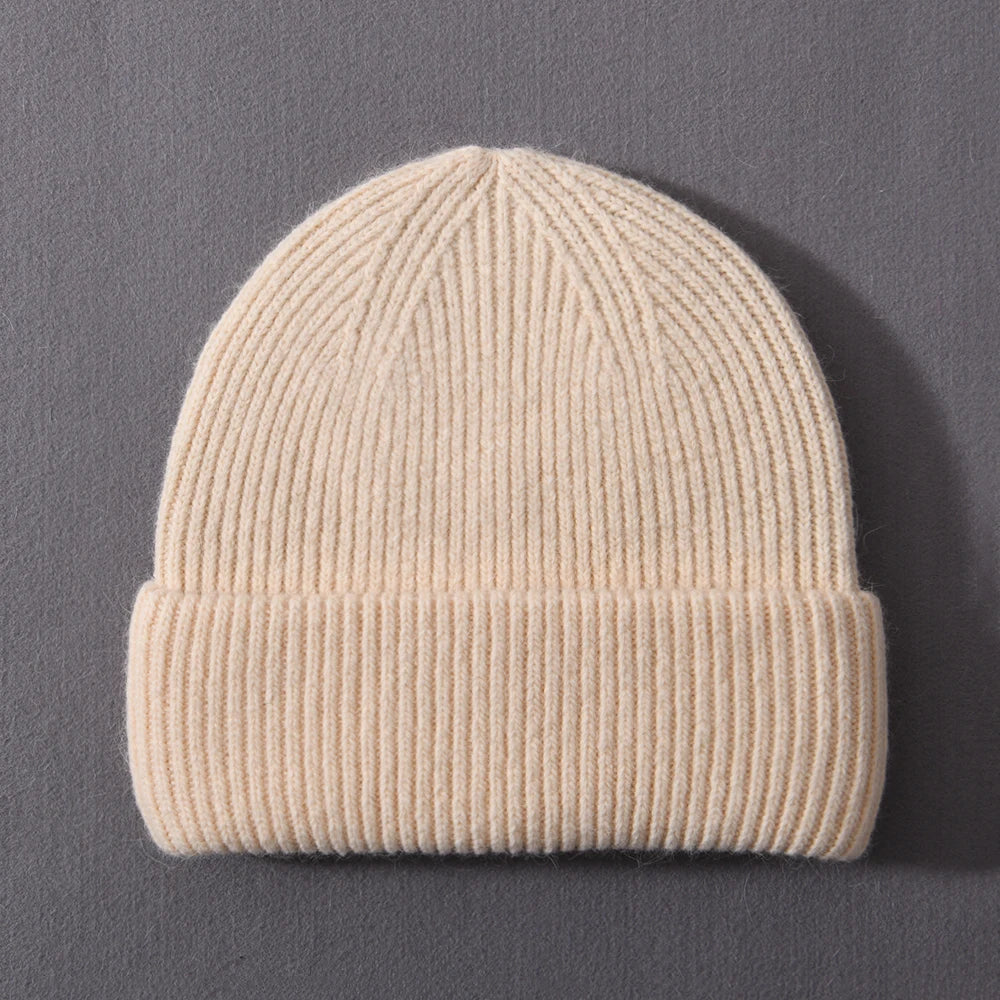 Cashmere Three Fold Knitted Beanie