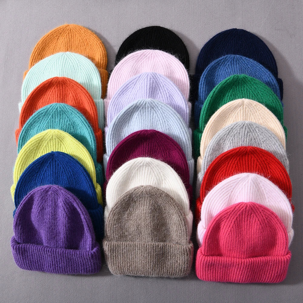 Cashmere Three Fold Knitted Beanie