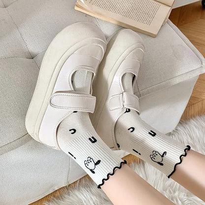 Cute Ruffle Embroidery Socks