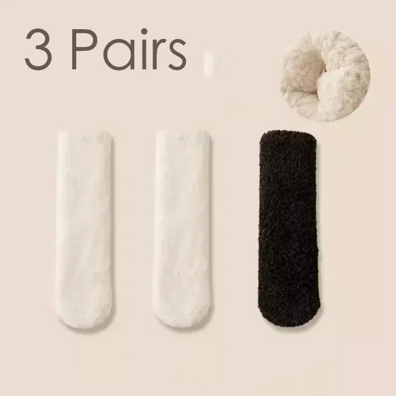 Coral Plush Winter Tube Socks Bundle